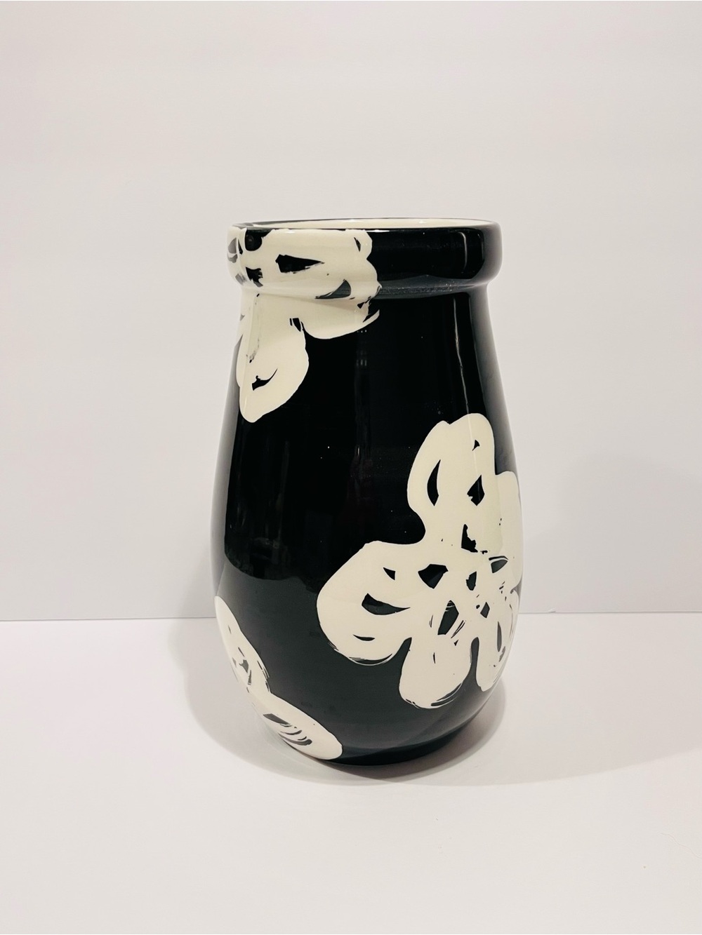 Bitossi Crate & Barrel Ceramic Glazed Vase Modernist Made in Italy 10” Tall